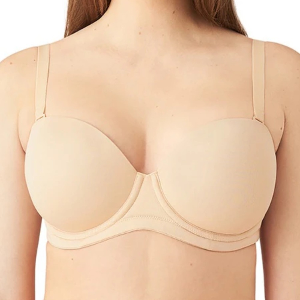 Wacoal Red Carpet Strapless Convertible Bra size 32D Sand Beige 854119